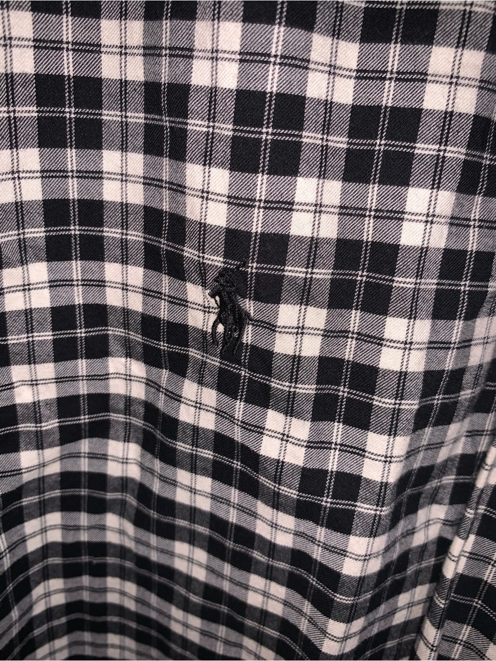 Polo by Ralph Lauren Black & White Plaid Long-Sleeve Button-Down Shirt
